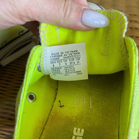 Converse Kids Lime Green Sneakers - Picture 3 of 3